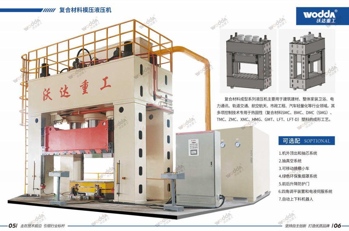 Woda · Composite compression moulding press